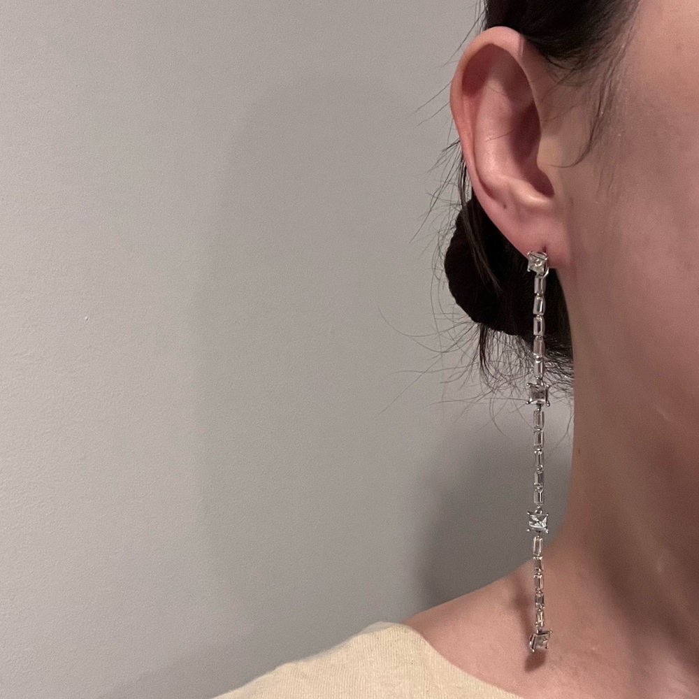 NEW Crystal Drop Long Earrings